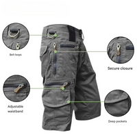 Quick-drying outdoor cargo shorts for men – TrailFlex-Gray-S-State of Style