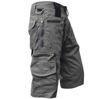 Quick-drying outdoor cargo shorts for men – TrailFlex-Gray-S-State of Style