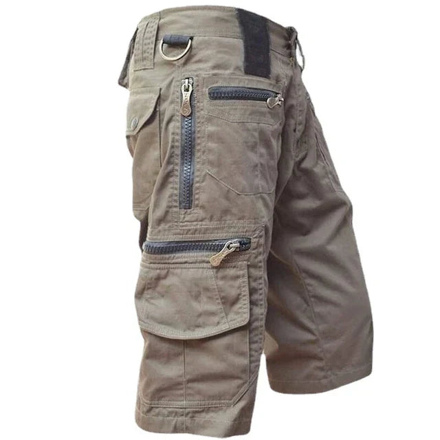 Quick-drying outdoor cargo shorts for men – TrailFlex-Light brown-S-State of Style