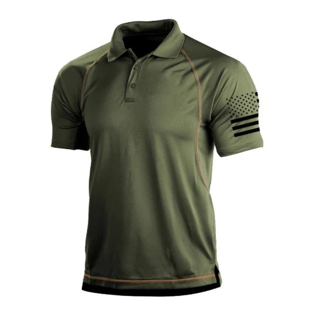Quick-drying outdoor polo shirt for men – TrailCore Polo-Green-S-State of Style