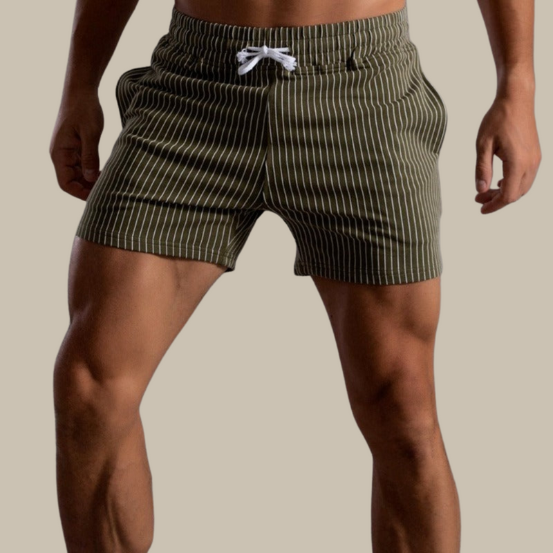 Quick-drying & Stylish Men's Swim Shorts made from Ripstop Polyester – Niko-Green-XS-State of Style