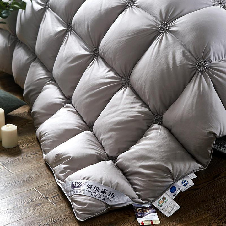 Quilted Duvet with 100% Goose Down - PlumeLux-Grey-200x230cm 3.000g-State of Style