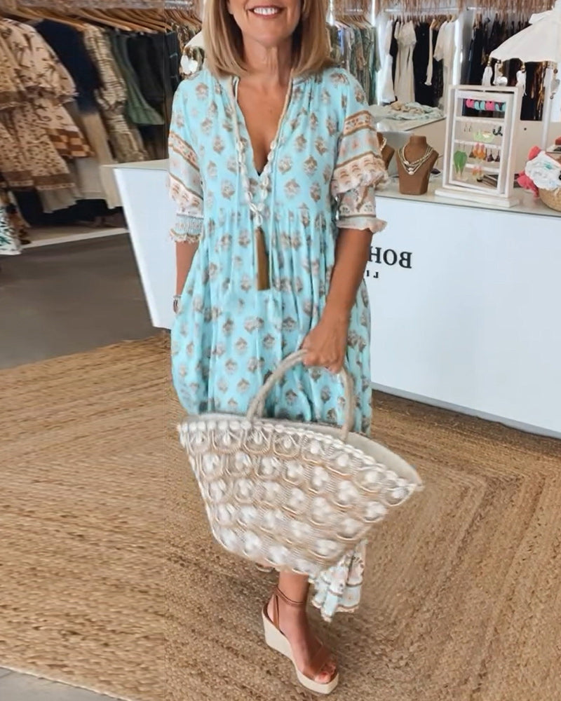 Radiant summer dress – Fleur-Blue-S-State of Style
