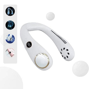 Rechargeable Zoe Neck Fan-White-2000MAH-State of Style