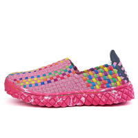 Recycled women's comfort sneakers with memory foam - Eliana-Red-3-State of Style