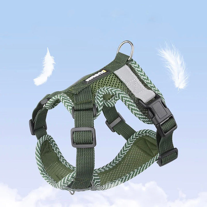 Reflective Harness and Leash Set for Small Dogs - AirFlex-Sky blue-S-State of Style