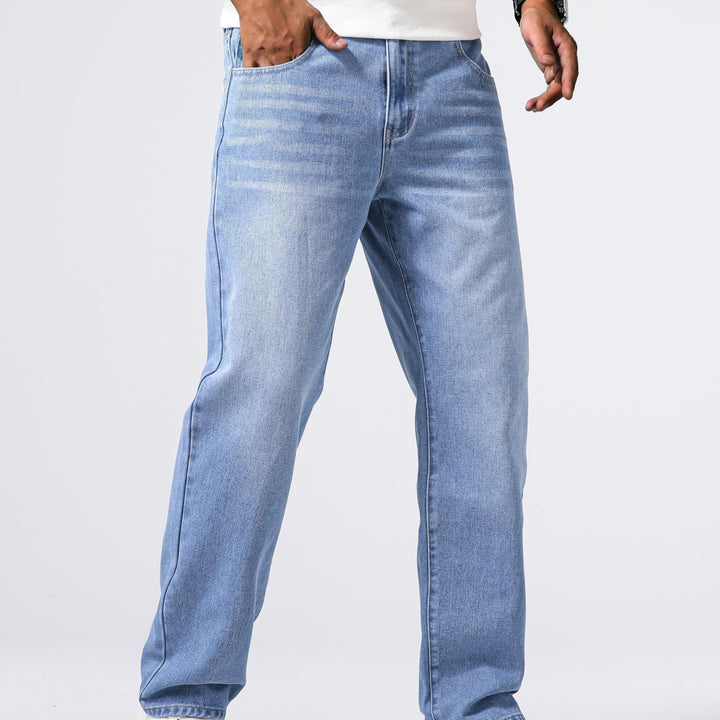 Relaxed Fit Regular Men's Jeans - Lucas-Royal Blue-30-State of Style