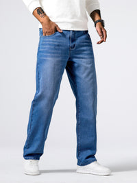 Relaxed Fit Regular Men's Jeans - Lucas-Royal Blue-30-State of Style