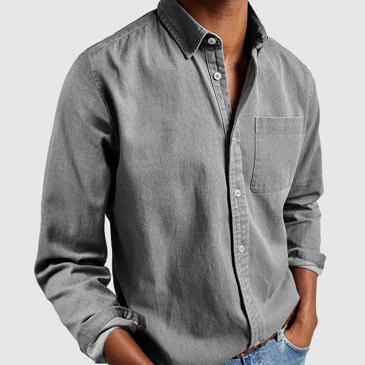 Relaxed men's casual shirt with a modern cut - Henrik-Gray-S-State of Style