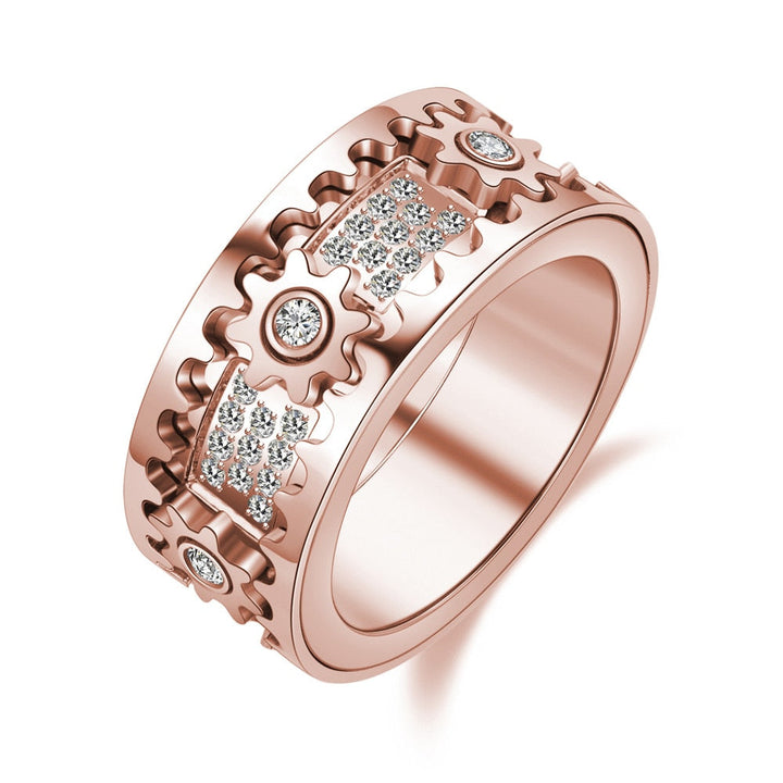 Relaxing Spinner Ring - Spinfinity-Rose Gold-17.4mm-State of Style
