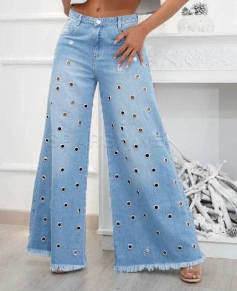 Retro Comfort High-Rise Flared Jeans - Leona-S-State of Style