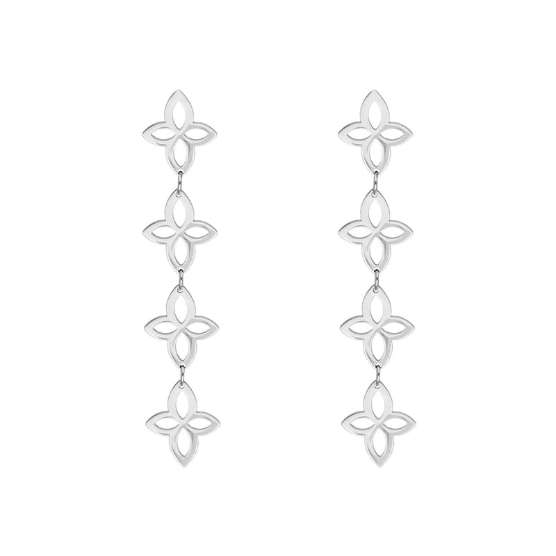 RETRO FLOWER HOOP EARRINGS - Limited Edition-925 Sterling Silver-State of Style