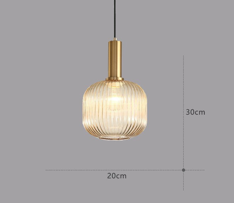 Retro Glass Pendant Light - ColorVibe-Brown-A-State of Style