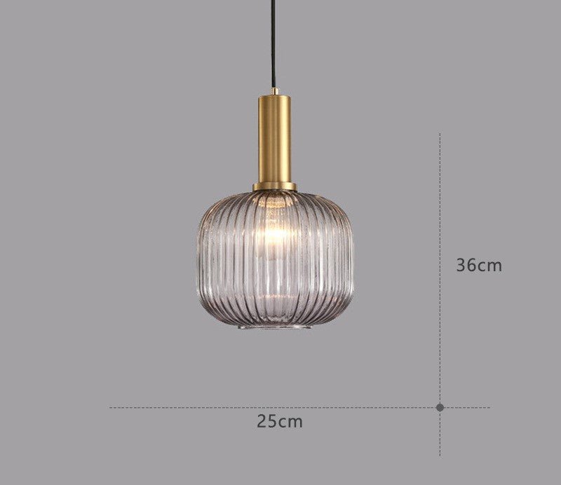 Retro Glass Pendant Light - ColorVibe-Brown-A-State of Style
