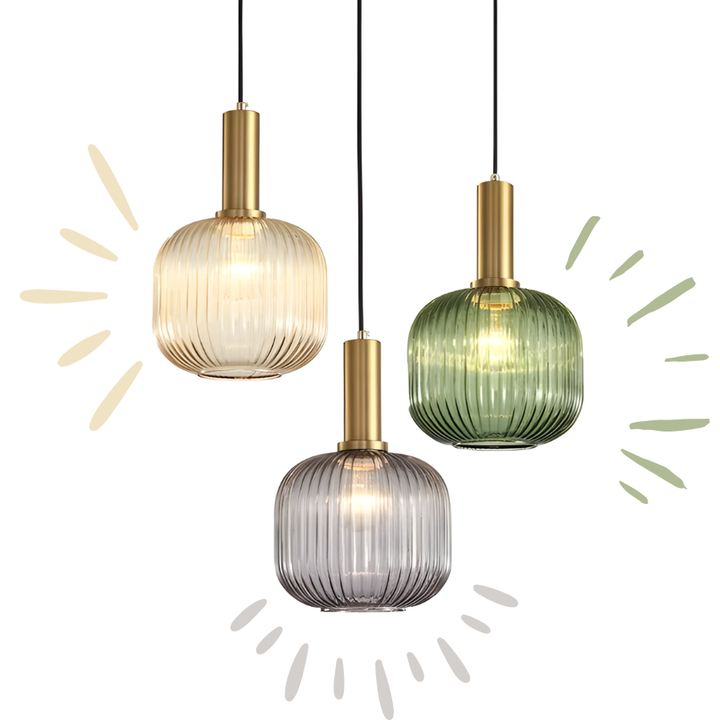 Retro Glass Pendant Light - ColorVibe-Brown-A-State of Style