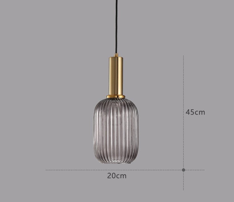 Retro Glass Pendant Light - ColorVibe-Brown-A-State of Style