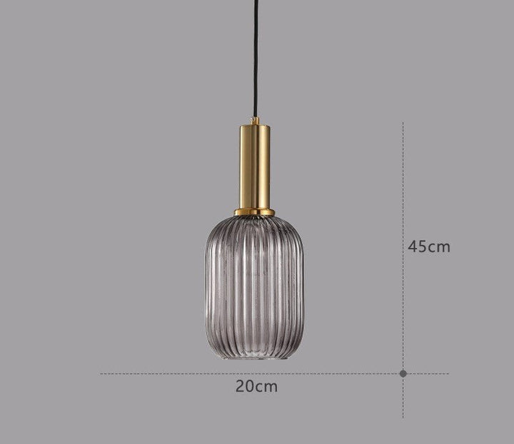 Retro Glass Pendant Light - ColorVibe-Brown-A-State of Style