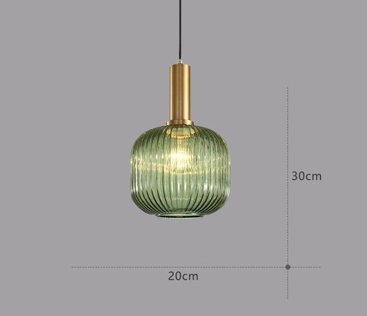 Retro Glass Pendant Light - ColorVibe-Green-B-State of Style