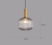 Retro Glass Pendant Light - ColorVibe-Grey-B-State of Style