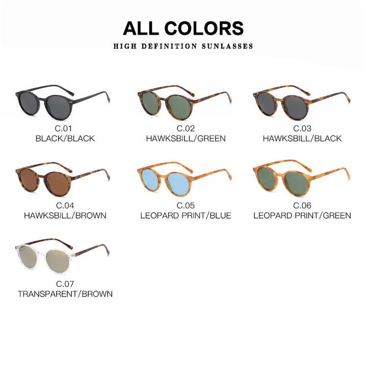 Retro Round Polarised Sunglasses - SunnyStyle-White/Gray-State of Style