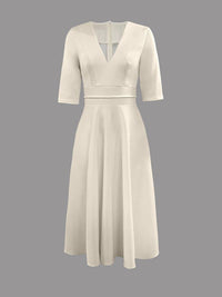 Retro White A-Line Swing Dress – Vivienne-S-State of Style