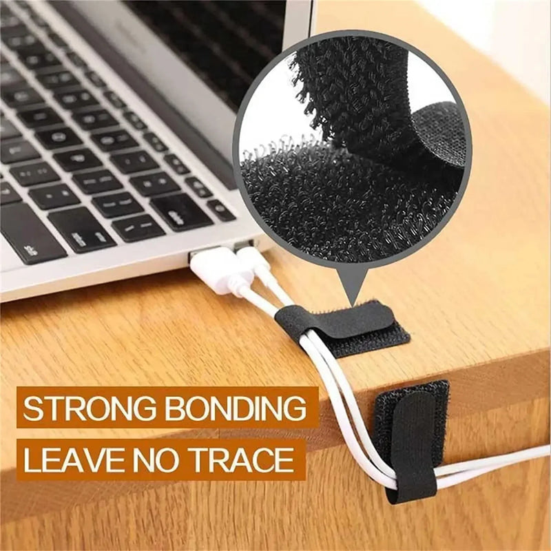 Self-Adhesive Reusable Cable Ties – Cord & Wire Management Straps