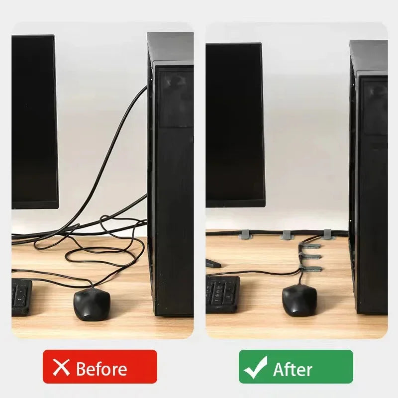 Self-Adhesive Reusable Cable Ties – Cord & Wire Management Straps