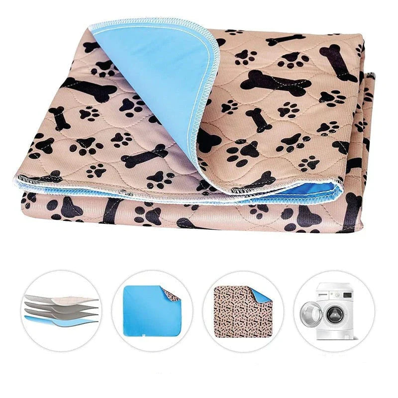 Reusable Plasma for Dogs - EcoPad-Coffee-Bone-Paw-70 x 80 cm-State of Style