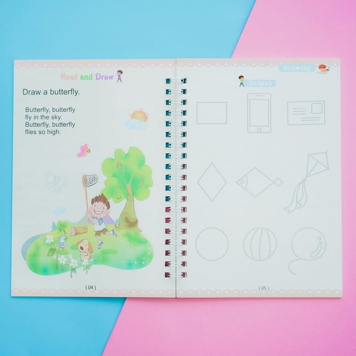Reusable Writing Practice Book – LetterLust-4 Books + Fading pen + Extra refill-State of Style