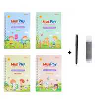 Reusable Writing Practice Book – LetterLust-4 Books + Fading pen + Extra refill-State of Style