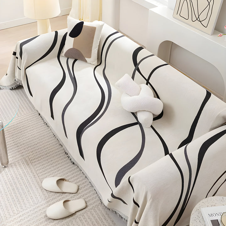 Reversible Bank Cover - LuxeFlip-180 × 130 cm-Grey-State of Style