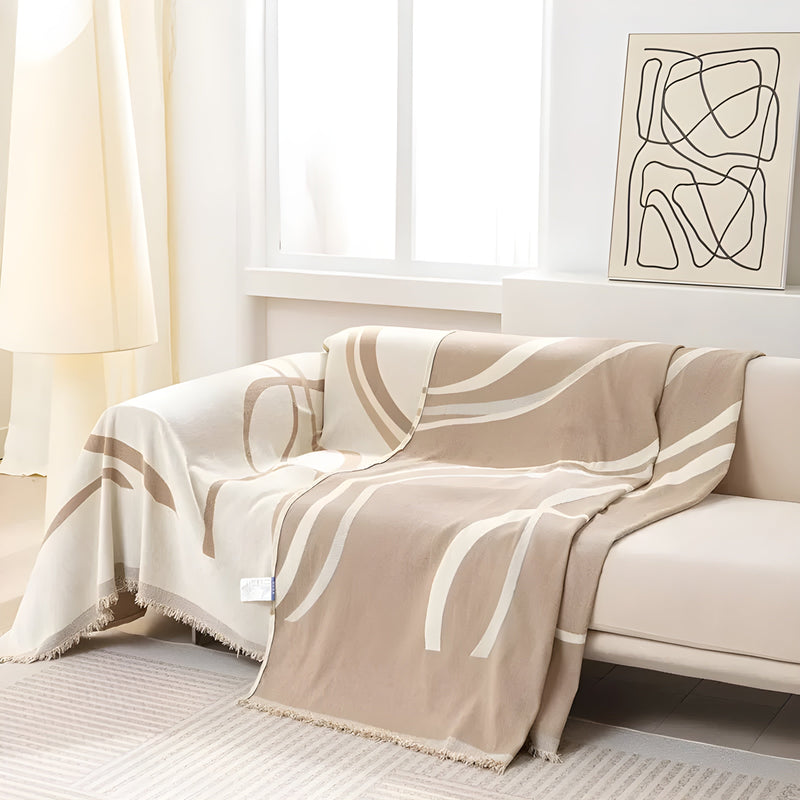 Reversible Bank Cover - LuxeFlip-180 × 130 cm-Grey-State of Style