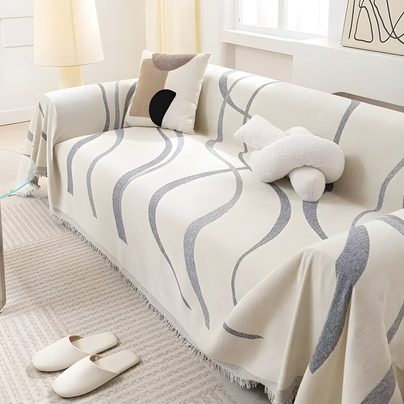 Reversible Bank Cover - LuxeFlip-180 × 130 cm-Grey-State of Style