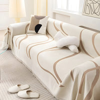 Reversible Bank Cover - LuxeFlip-180 × 130 cm-Khaki-State of Style