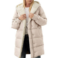 Reversible Cotton Women's Winter Coat with Hood – Nina-Apricot-S-State of Style
