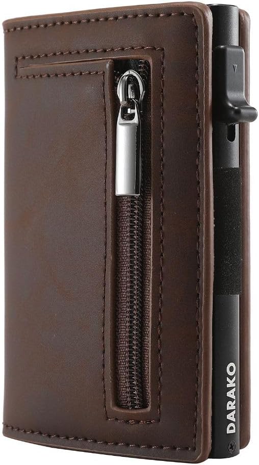 RFID-Protected Slim Wallet – CoreSlide-Brown-State of Style