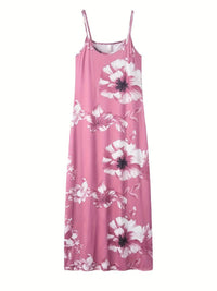 Rhea Slim Maxi Dress with Floral Pattern-Light Pink-S-State of Style