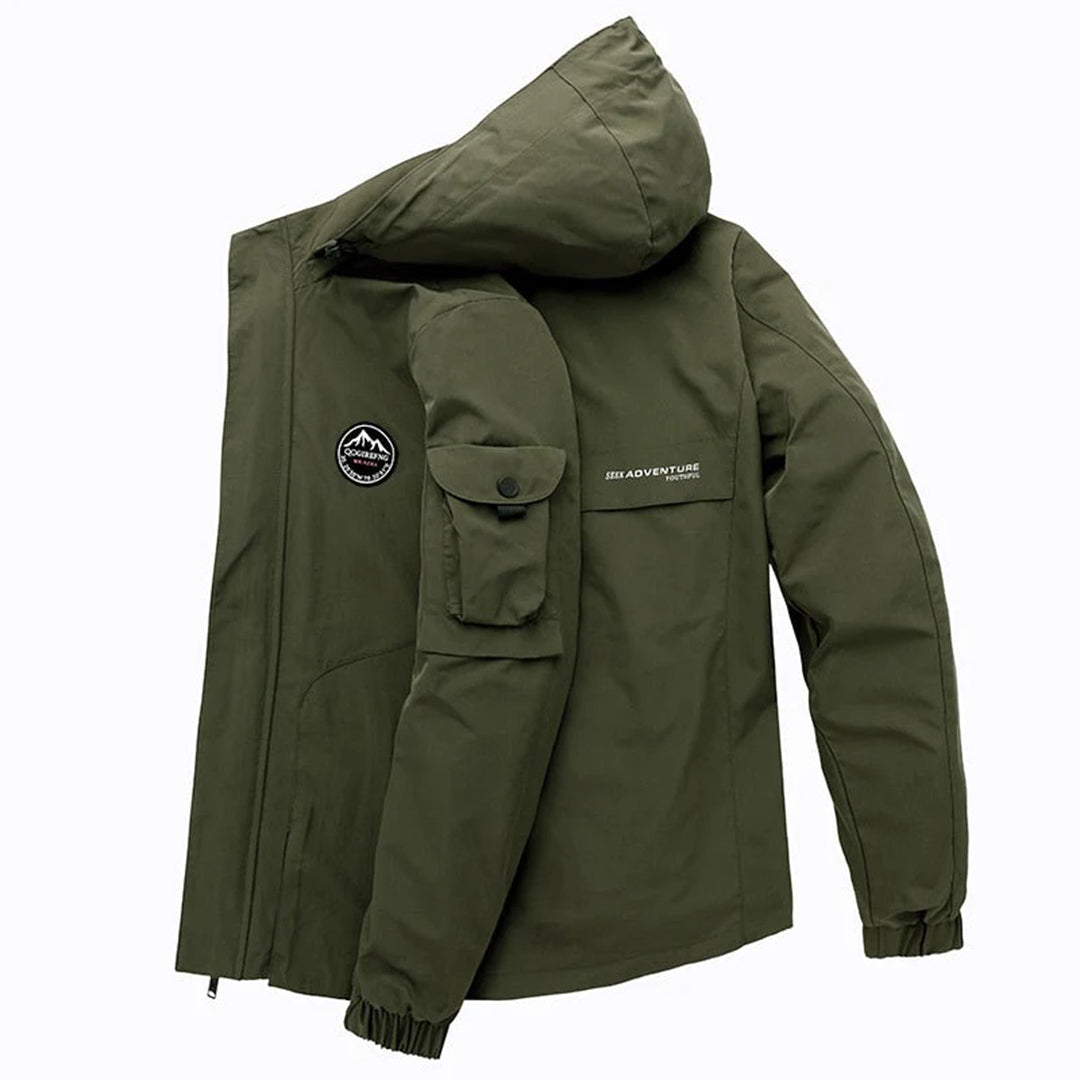 Riley Men's Winter Jacket-Khaki-S-State of Style
