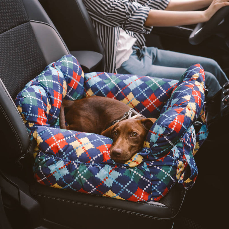 RoadTrip Pet Bolster - Pet Car Seat-Single-Plaid-State of Style