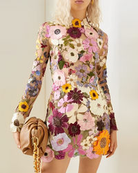 Romantic Floral Dress with Delicate Details - Isabella-Pink-S-State of Style