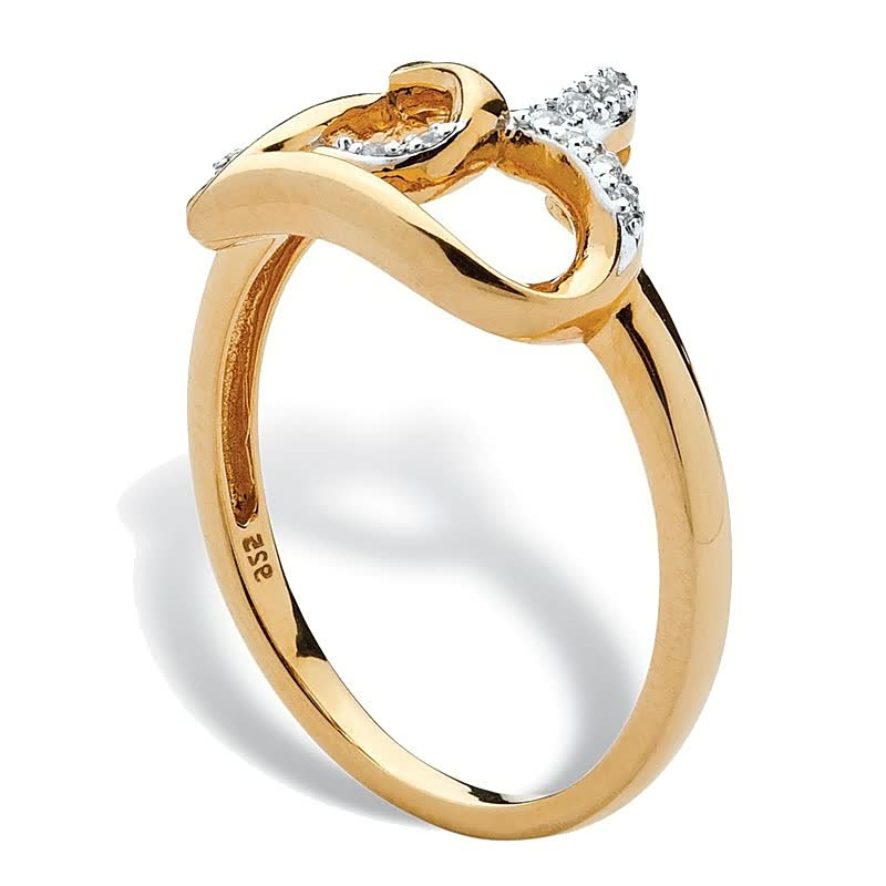 Romantic Heart Ring | Elegant Silver Band-Gold-5-State of Style