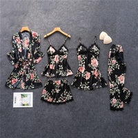 Romantic Satin Loungewear Set | Comfortable & Stylish-Black-M-State of Style