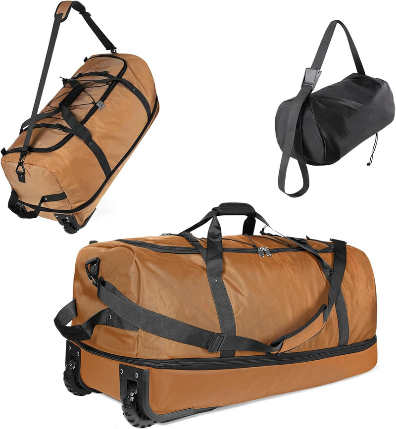 Extra Large Expandable Rolling Duffle Bag 110L–140L – Foldable Travel Luggage