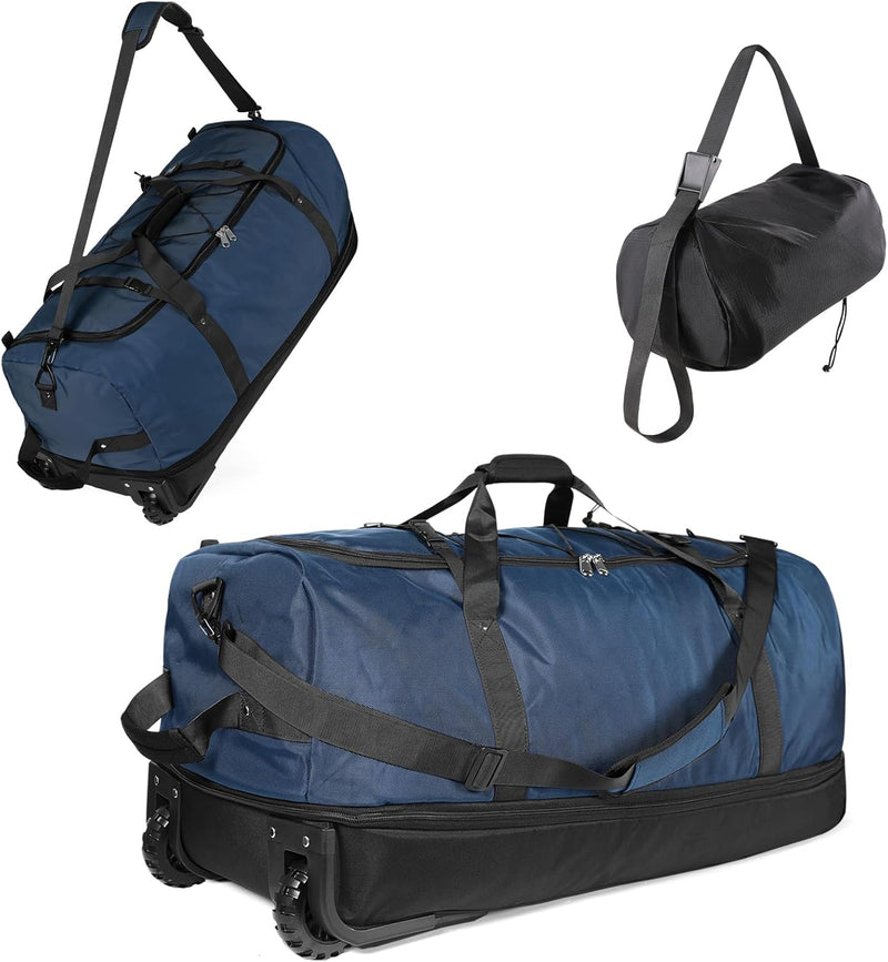 Extra Large Expandable Rolling Duffle Bag 110L–140L – Foldable Travel Luggage