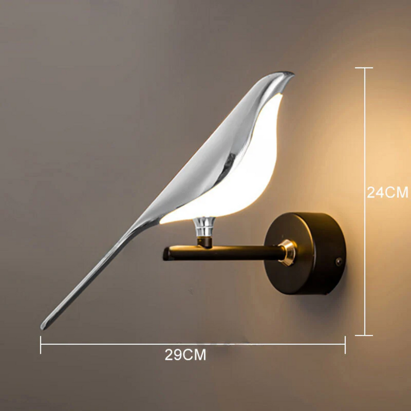 Rotating LED Wall Lamp - LuminaBird-1 Head Silver Coloured-White Light-State of Style