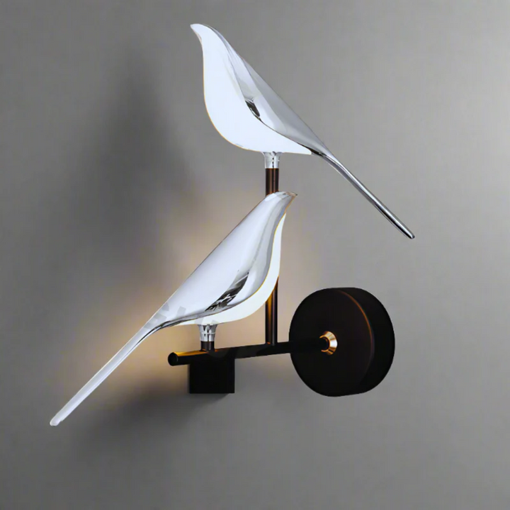 Rotating LED Wall Lamp - LuminaBird-2 Head Silver Coloured-White Light-State of Style