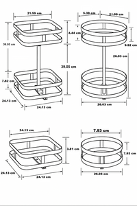 Rotating Storage Rack - TwistRack 360°-Round-1 Layer-State of Style