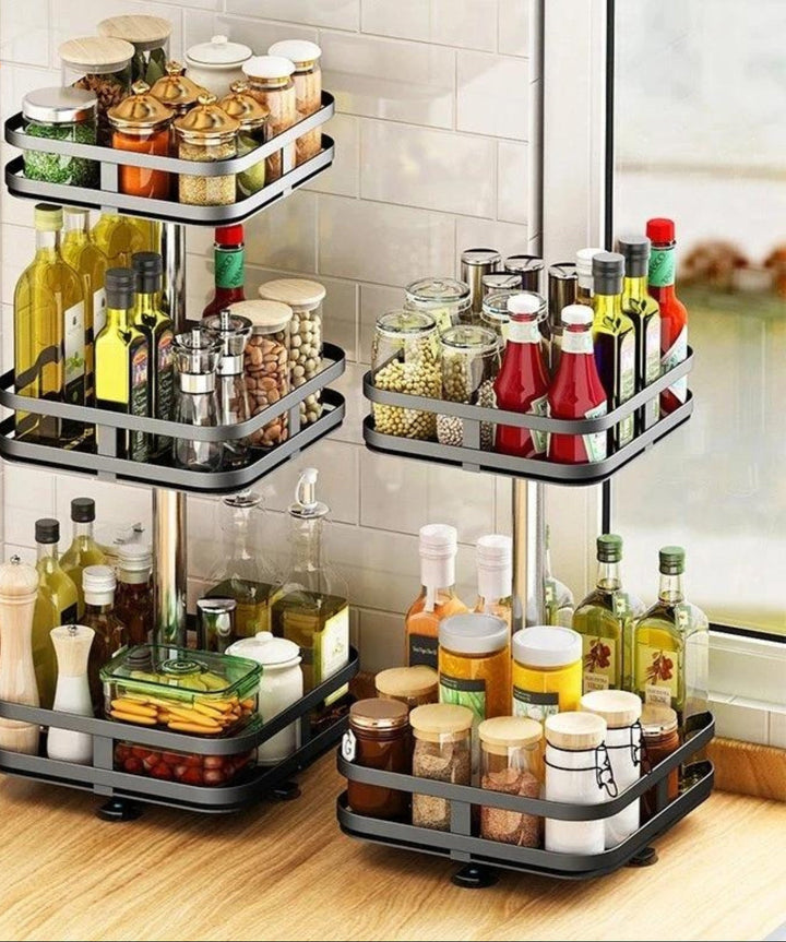 Rotating Storage Rack - TwistRack 360°-Square-1 Layer-State of Style