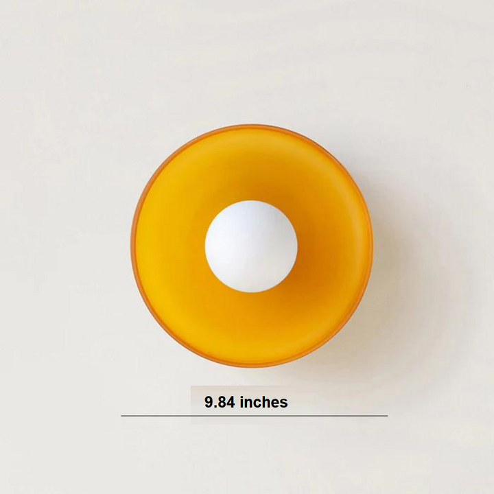 Round Ceiling Lamp with Stylish Functionality - LumiSphere-D25 × H15 cm-Orange-State of Style