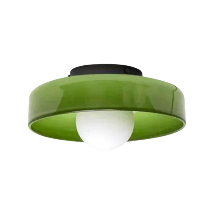Round Ceiling Light with Stylish Functionality - LumiSphere-Green-D25*H15cm-State of Style